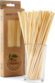 img 4 attached to 🌾 8-Inch Tall ECO-Planets Biodegradable Wheat Drinking Straws