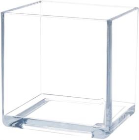 img 4 attached to Royal Imports Flower Acrylic Vase - Cube Shape, 4x4 inches, 4 inches Tall - Decorative Centerpiece for Home, Wedding, or Events - Break Resistant