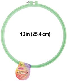 img 1 attached to 🧵 Susan Bates Hoop-La Plastic Embroidery Hoops Bundle - Assorted Sizes (6-in, 8-in, & 10-in) with Needleworker Magnet
