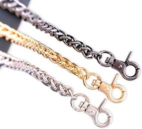 img 2 attached to Swpeet 3Pcs Luxury Fashion 47 Inch Metal Torsional Chain Strap Set with Buckles - Ideal for DIY Replacement of Shoulder Cross Body Bag, Hand Bag, and Purse (Gold, Silver, Gun-Black)