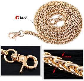 img 3 attached to Swpeet 3Pcs Luxury Fashion 47 Inch Metal Torsional Chain Strap Set with Buckles - Ideal for DIY Replacement of Shoulder Cross Body Bag, Hand Bag, and Purse (Gold, Silver, Gun-Black)