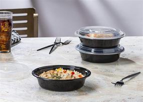 img 3 attached to 🍱 50 Sets of Round Lunch Containers with Lids - 24 oz. Meal Prep Containers, Bento Boxes, Food Storage Containers