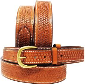 img 3 attached to 👔 Stylish Leather Basket Tooled Ranger 26RAA104TN Men's Belts: The Perfect Accessories