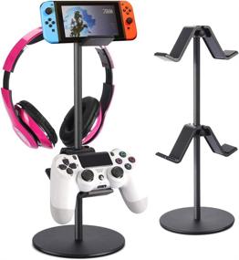 img 4 attached to Game Controller Stand Holder Organizer - Controller Holder with Adjustable Height and Direction Brackets - Compatible for Xbox ONE 360 Switch PS4 STEAM PC Nintendo Stander Ⅱ