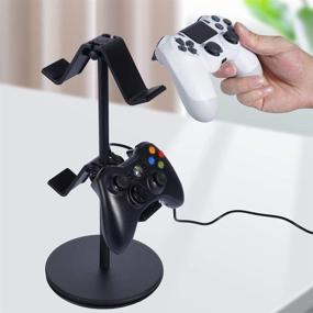 img 1 attached to Game Controller Stand Holder Organizer - Controller Holder with Adjustable Height and Direction Brackets - Compatible for Xbox ONE 360 Switch PS4 STEAM PC Nintendo Stander Ⅱ