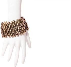 img 1 attached to Exquisite Richera Party Wear Oxidised Gold Metal Bracelet - A Stunning Choice for Special Events