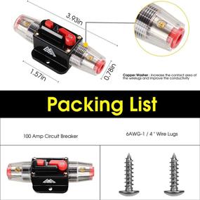 img 3 attached to 🔌 M1A2 Circuit Breaker Switch 50A Waterproof Fuse Inline Holder: Ultimate Protection for Car Audio & Marine Systems