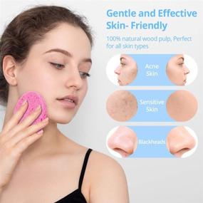 img 1 attached to 🧽 Compressed Facial Cleansing Sponges - 20 Pack Cellulose Reusable Soft Cosmetic Esponjas para Faciales for Makeup Removal, Facial Spa, Exfoliation, Skin Massage