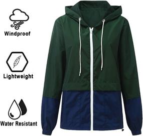 img 1 attached to LIOMENGZI Raincoat Lightweight Waterproof Windbreaker Women's Clothing