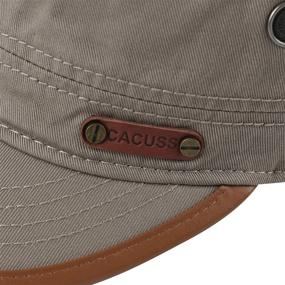 img 1 attached to CACUSS Military Breathable Flat Top Adjustable Baseball Cap: Men's Army Cap Cotton Cadet Hat