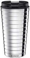 ☕ nespresso touch travel mug: silver tumbler stainless steel, 16.50 cm, new arrival! логотип