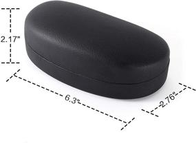 img 1 attached to 🕶️ Stylish Matte Black Sunglasses Case: A Must-Have Accessory for Men and Women