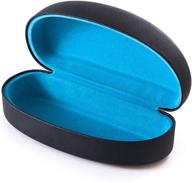 🕶️ stylish matte black sunglasses case: a must-have accessory for men and women logo