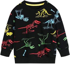 img 2 attached to 🦖 Dinosaur Sweatshirt Toddler T Shirt: Stylish Boys' Clothing for Every Occasion