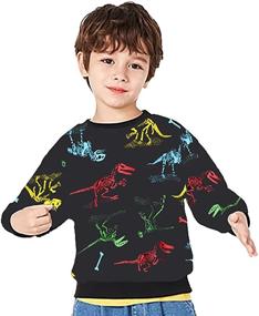 img 4 attached to 🦖 Dinosaur Sweatshirt Toddler T Shirt: Stylish Boys' Clothing for Every Occasion