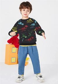 img 3 attached to 🦖 Dinosaur Sweatshirt Toddler T Shirt: Stylish Boys' Clothing for Every Occasion