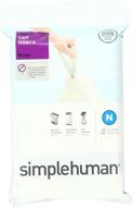 🗑️ simplehuman custom fit trash can liner n, 45 liters / 12 gallons, 20-count (2 packs) logo