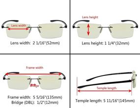 img 1 attached to 👓 Eyekepper Blue Light Blocking Glasses - 3 Pack Rimless Computer Readers: Protect Your Eyes from Harmful Digital Strain