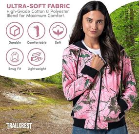 img 3 attached to 👚 TrailCrest Women’s Full Zip Up Hoodie Sweatshirt: Casual Fashion Sweater Hooded Jacket for Stylish Comfort