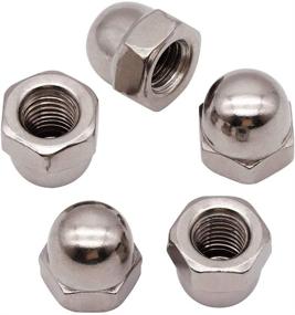 img 4 attached to 🔩 50 PCS of M6-1.0mm Acorn Hex Cap Nuts Locknuts, Made of 304 Stainless Steel with a Bright Finish