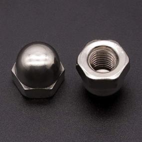 img 2 attached to 🔩 50 PCS of M6-1.0mm Acorn Hex Cap Nuts Locknuts, Made of 304 Stainless Steel with a Bright Finish