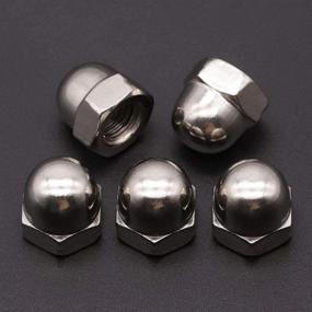 img 3 attached to 🔩 50 PCS of M6-1.0mm Acorn Hex Cap Nuts Locknuts, Made of 304 Stainless Steel with a Bright Finish