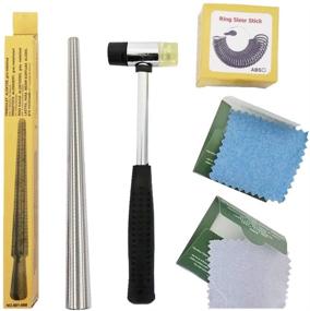 img 3 attached to 🔧 Complete 27pcs Jewelry Making Tool Kit: Measuring Stick Mandrel, Ring Sizers Gauge, Rubber Hammer, Circle Models, and 2 Polishing Cloths - Must-Have for Crafting Beautiful Rings!