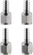 【2 pairs】mrbrew homebrew hose swivel nut barb, 1/4'' & 5/16'' stainless steel mfl quick disconnects fittings for brewing keg system logo