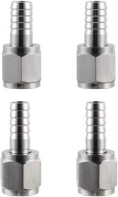 img 4 attached to 【2 Pairs】MRbrew Homebrew Hose Swivel Nut Barb, 1/4'' & 5/16'' Stainless Steel MFL Quick Disconnects Fittings for Brewing Keg System