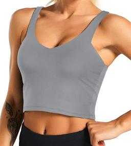 img 4 attached to LASLULU Longline Seamless Racerback Camisoles Outdoor Recreation in Outdoor Clothing