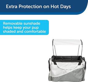 img 2 attached to PetSafe Happy Ride Bicycle Basket: Sport Style Nylon Carrier for Dogs and Cats - Detachable with Shoulder Strap, Sun Shield, Storage Pockets - Ideal for Small Pets