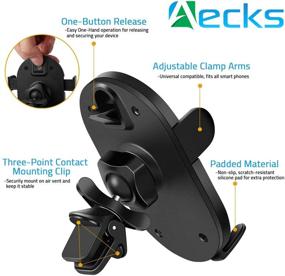 img 3 attached to 📱 Aecks Universal Air Vent Phone Holder for Car - Fits iPhone 11, Pixel 4, Galaxy S10 and More!