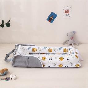 img 2 attached to 🤖 Abreeze Baby Lounger Baby Nest: Breathable Soft Co-Sleeping Newborn Bassinet Mattress for Traveling and Napping - Robotic Planet