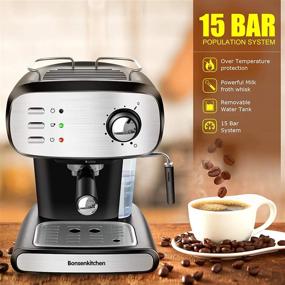 img 3 attached to ☕ High Performance 15-Bar Espresso Machine with Milk Frother, 900W, No-Leak 1.2L Water Tank - Ideal for Espresso, Cappuccino, Latte, Macchiato! Perfect for Home Baristas!