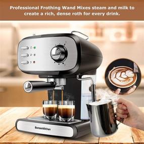 img 2 attached to ☕ High Performance 15-Bar Espresso Machine with Milk Frother, 900W, No-Leak 1.2L Water Tank - Ideal for Espresso, Cappuccino, Latte, Macchiato! Perfect for Home Baristas!