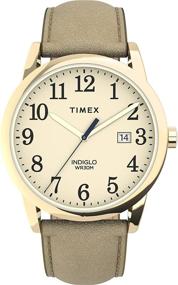 img 4 attached to ⌚ Часы Timex Easy Reader для женщин с кожаным ремешком и датой - 38 мм - Повышайте свой стиль и контролируйте время