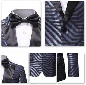 img 1 attached to 👔 Classic Tuxedo Boys' Formal Blazer Outfit: Timeless Patterned Clothing, Suits & Sport Coats