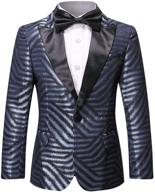 👔 classic tuxedo boys' formal blazer outfit: timeless patterned clothing, suits & sport coats logo