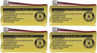 🔋 high performance 4 pack axiom home phone battery for att bt184342 bt28433 - long-lasting replacement batteries logo