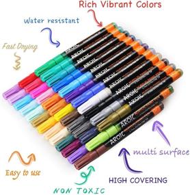 img 2 attached to 36 Pack Acrylic Paint Markers - 🎨 Versatile Paint Pens for Crafts, DIY Projects, and more!