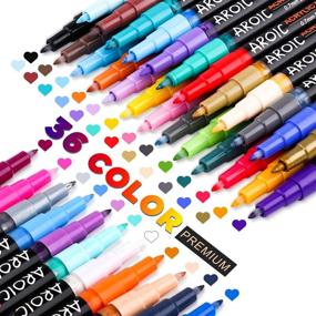 img 4 attached to 36 Pack Acrylic Paint Markers - 🎨 Versatile Paint Pens for Crafts, DIY Projects, and more!