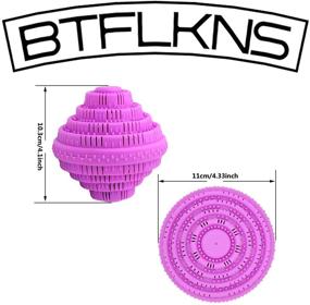img 2 attached to 🌸 BTFLKNS Eco-Friendly Laundry Balls - Premium Washing Ball with Enhanced Ceramic Balls | 2000X Super Laundry Balls | All-Natural Non-Chemical Detergent | Large Size in Pink