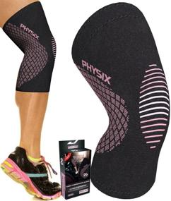 img 4 attached to 🦵 Physix Gear Knee Support Brace - Non-Slip Compression Sleeve for Knee Pain Relief in Women & Men, Ideal for Running, Walking, Hiking, Sports, Arthritis, ACL & Meniscus Tears (1 Piece)