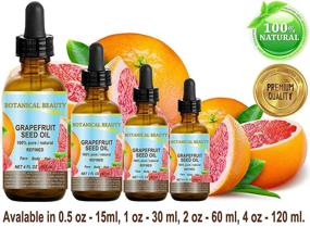 img 1 attached to 🍊 Grapefruit Seed Oil - 100% Pure, Natural, Cold Pressed Carrier Oil for Skin, Hair, and Lip Care - 0.5 Fl.oz. (15 ml) - Rich in Vitamin A, C, E, and Fruit Enzymes