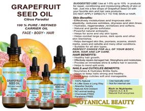 img 2 attached to 🍊 Grapefruit Seed Oil - 100% Pure, Natural, Cold Pressed Carrier Oil for Skin, Hair, and Lip Care - 0.5 Fl.oz. (15 ml) - Rich in Vitamin A, C, E, and Fruit Enzymes