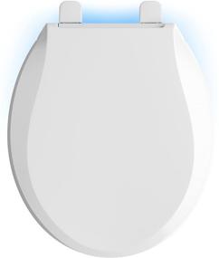 img 2 attached to 🚽 75758 Nightlight, Quiet Close Grip Tight Round Front Toilet Seat