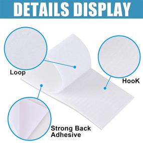 img 3 attached to 🔁 Efficient 12 Sets of Heavy Duty Sticky Back Fastener: White 2x4 Inch Hook Loop Strips with Adhesive Square Hook and Loop Tape