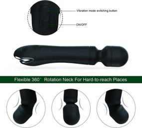 img 2 attached to 🔥 Cordless-Vibration YETRUN Personal Massager: Body Back Pain Relief (Black) - A Game-Changer!