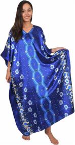 img 2 attached to 🌸 Stunning Twilight Floral Print Caftan - Up2date Fashion, Style# Caf-36, One Size Plus