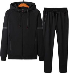 img 4 attached to Athletic Sports Sweatsuit Hoodies Joggers Men's Clothing in Active